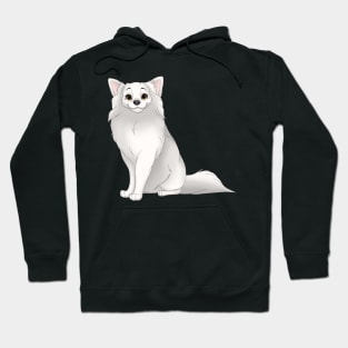 White Longhaired Chihuahua Dog Hoodie